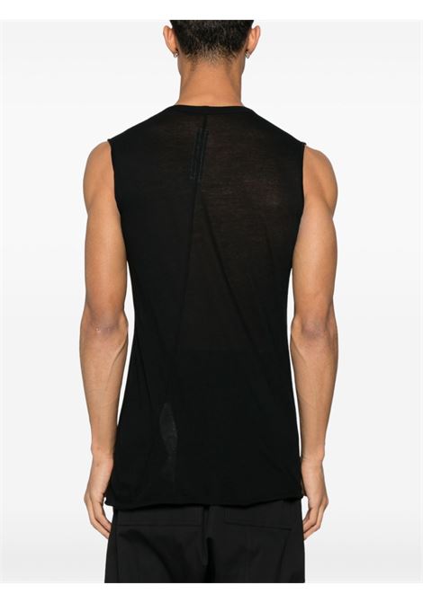 Black organic-cotton tank top Rick owens - men RICK OWENS | RU01E5151UC09